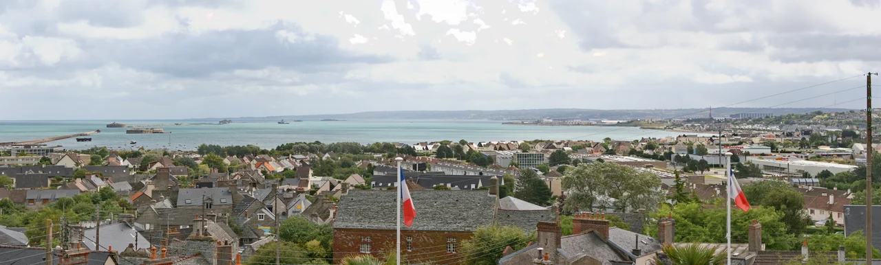 Aerial view of Cherbourg-Octeville