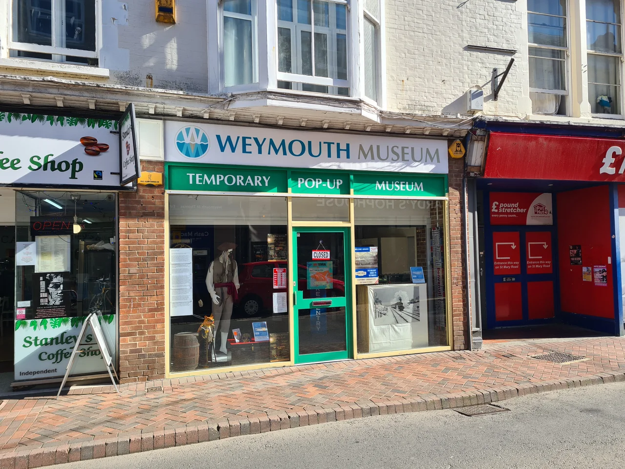 The temporary pop-up museum for Weymouth Museum in St Thomas Street.