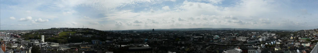 Panoramic image of Cork taken from St. Anne's of Shandon. Images stitched with Autostitch