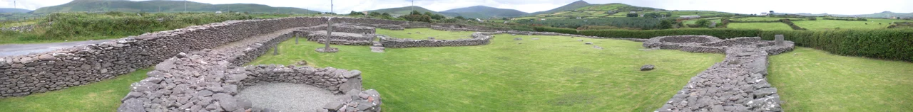 Reask Monastic Site panorama image located at Reask, County Kerry, Republic of Ireland