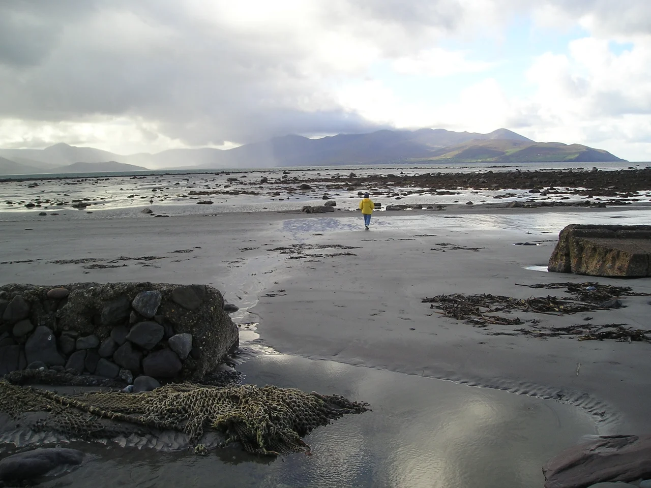 Tralee Bay before and after the storm