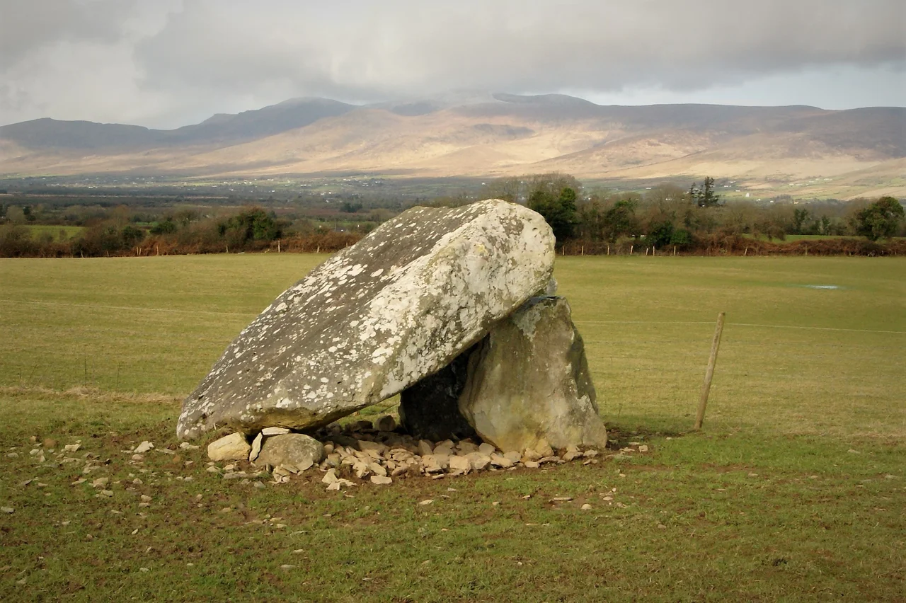 A megalithic tomb with large capstone