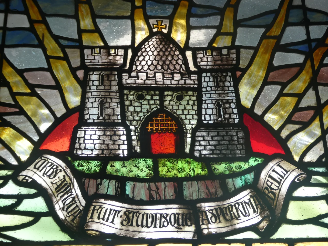 Limerick city arms in stained glass