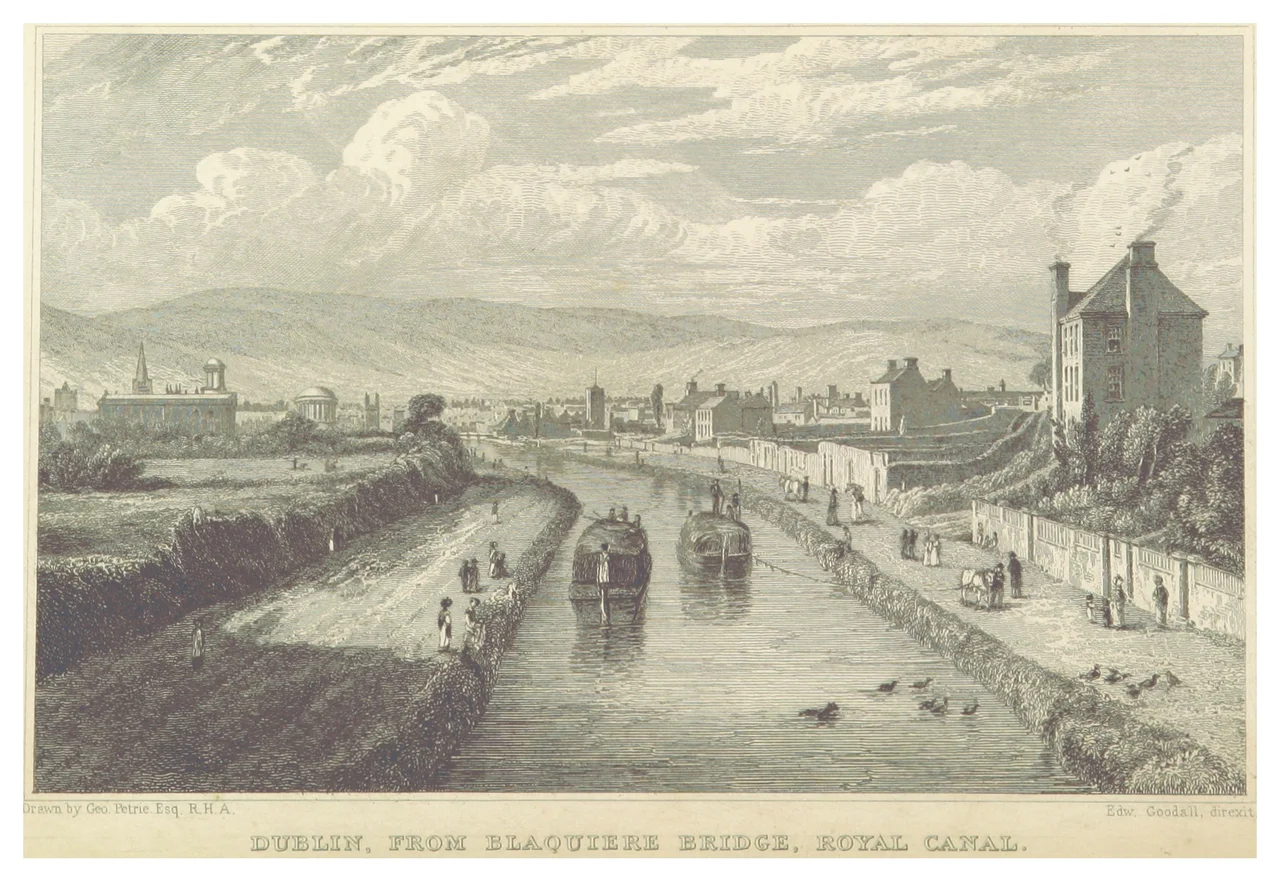 DUBLIN(1837) p113 ROYAL CANAL, FROM BLAQUIERE BRIDGE.jpg