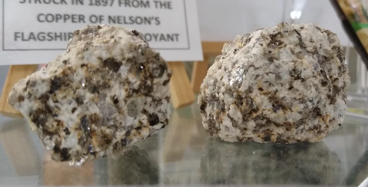 On display at the Irish Republican History Museum. According to the label: "2 pieces of rubble from Nelson's Pillar".