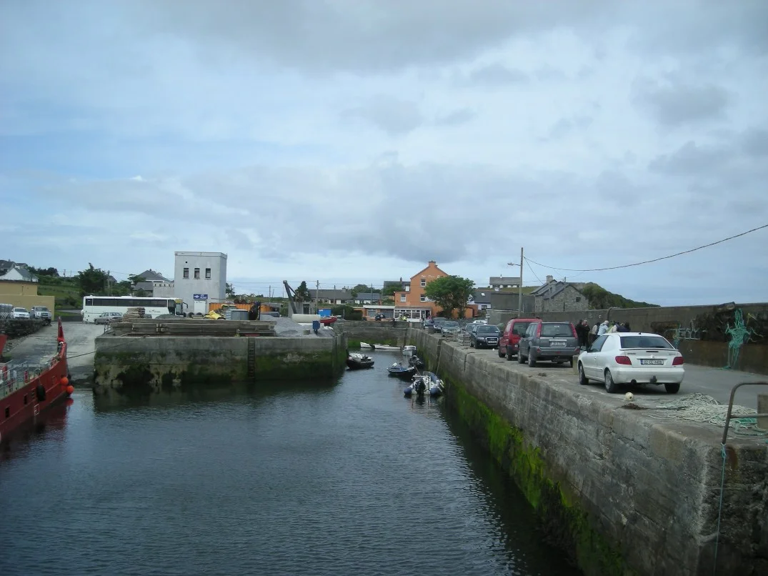 The pier and harbour of Cleggan Village, western Connemara, County Galway, Ireland. Photo taken 26 June 2007, morning.