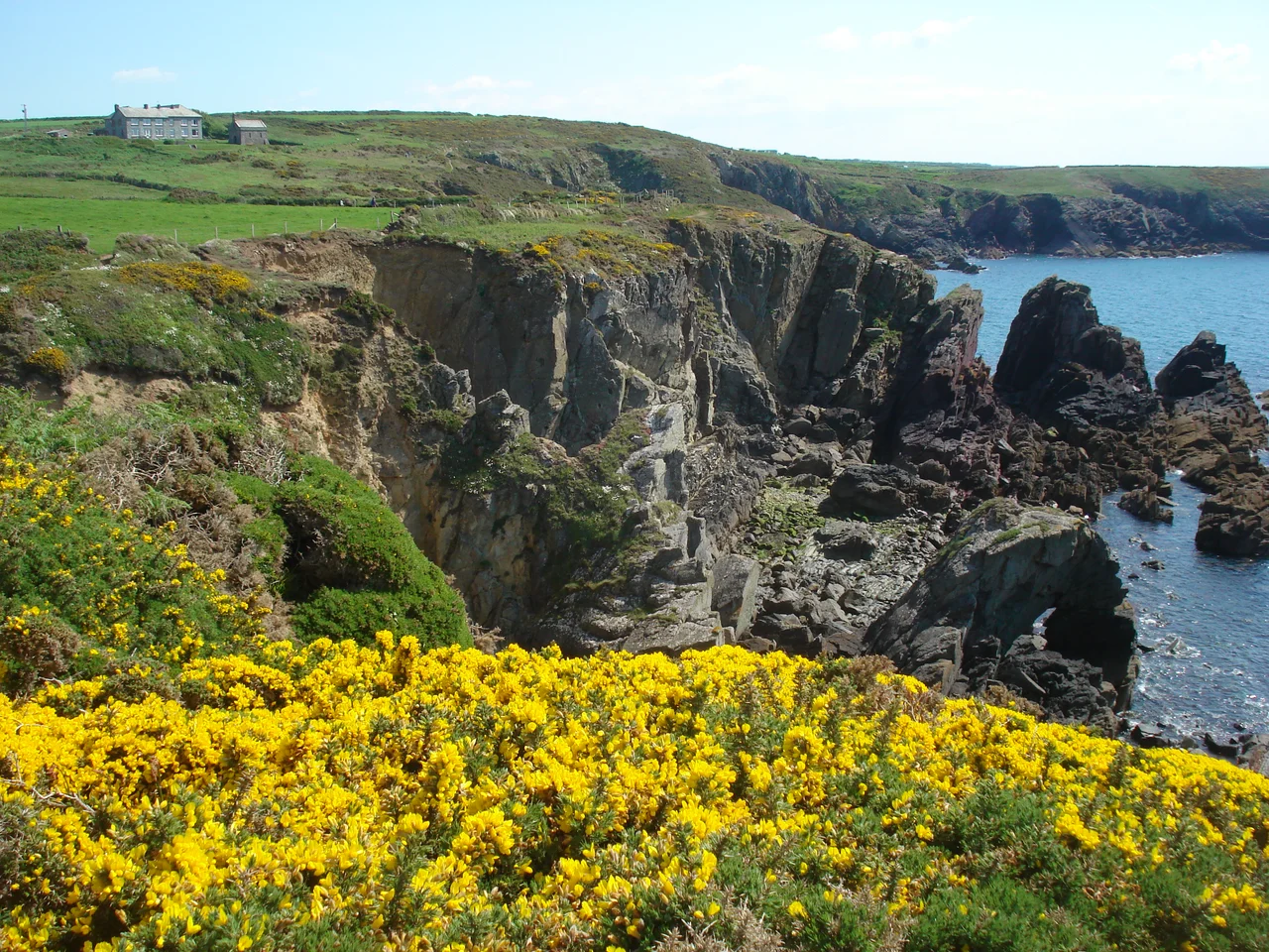 St Non's Retreat and the Modern chapel overlooking the beautiful St Non's Bay.