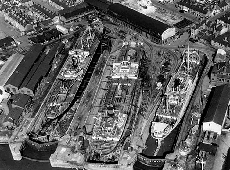 Greay aerial shot of the Mount Stuart docks