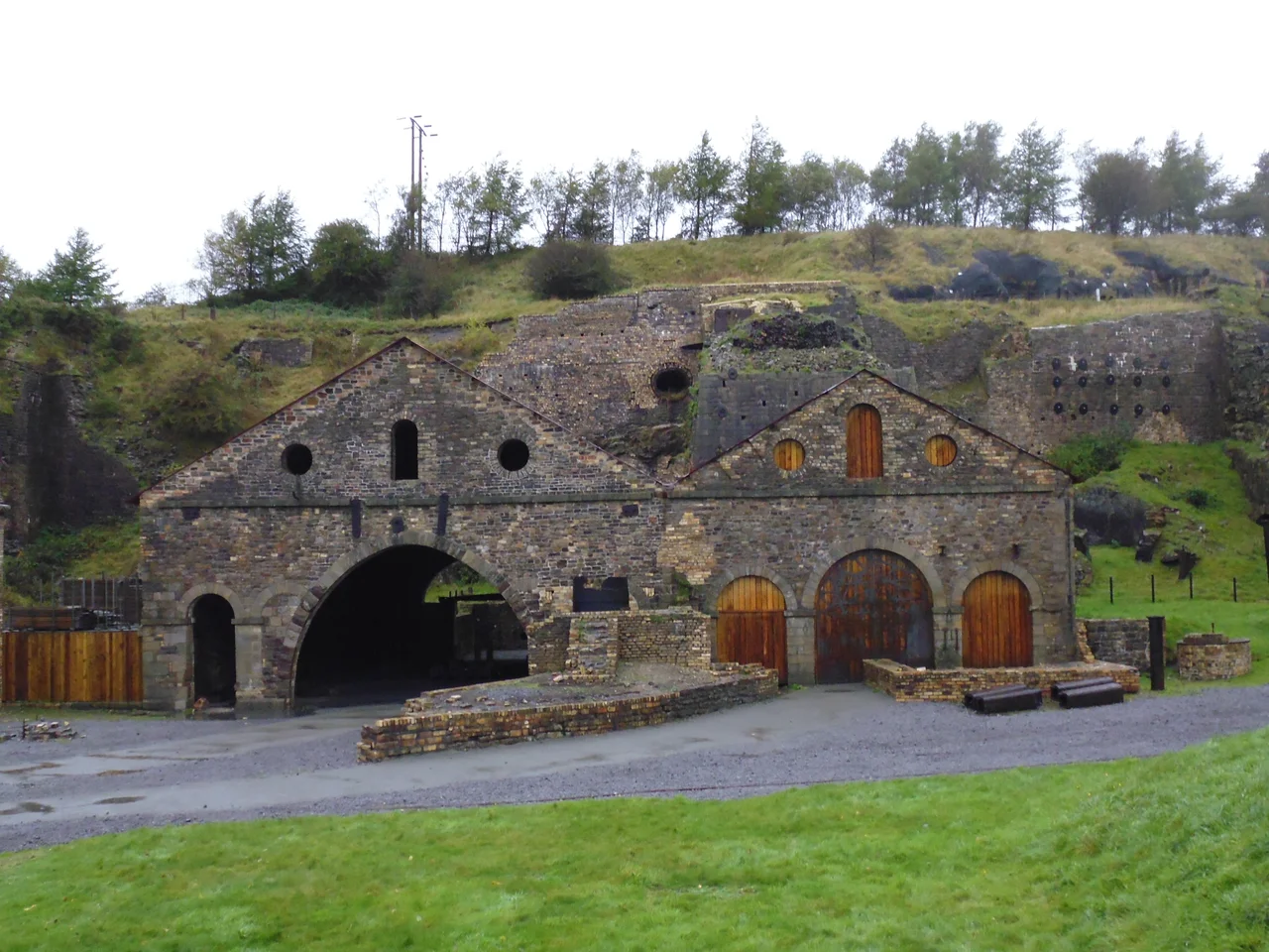 The Cast House at Blaenavon Ironworks. Grade I listed building.