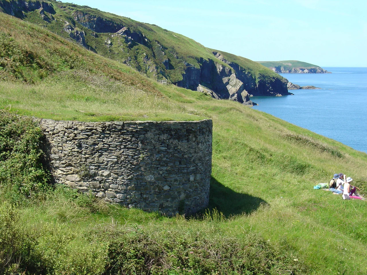 Old lime kiln above the beach at Mwnt, Ceredigion.