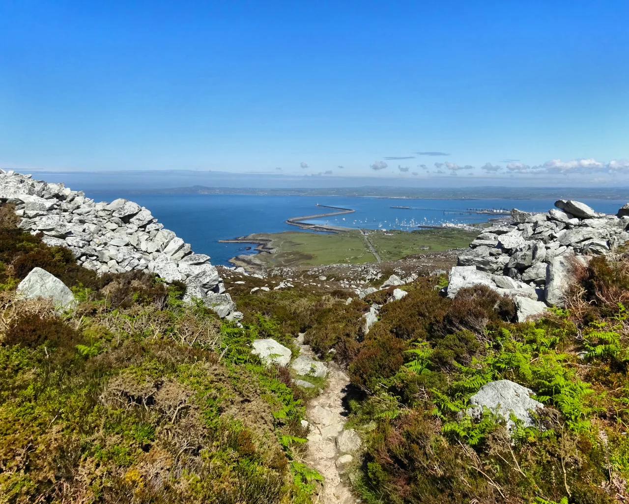 Main entrance to the Celtic fort on the summit of Mynydd Twr (Holyhead Mountain), Wales.