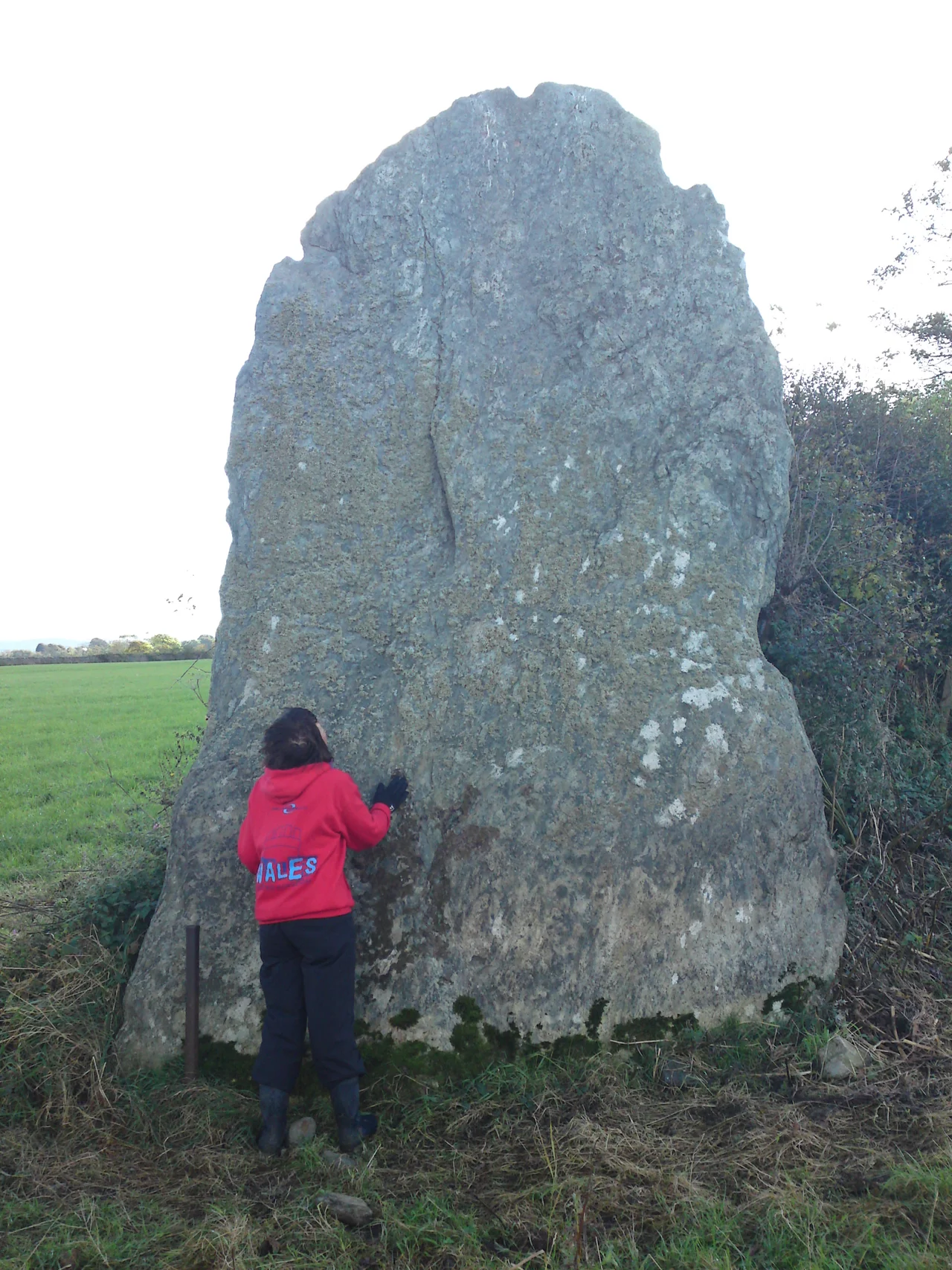 Bryn Gwyn slab stone with small adult