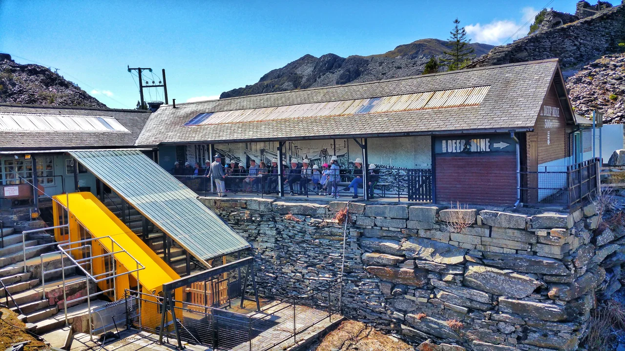 The entrance to the Deep Mine including the narrow gauge railway system.