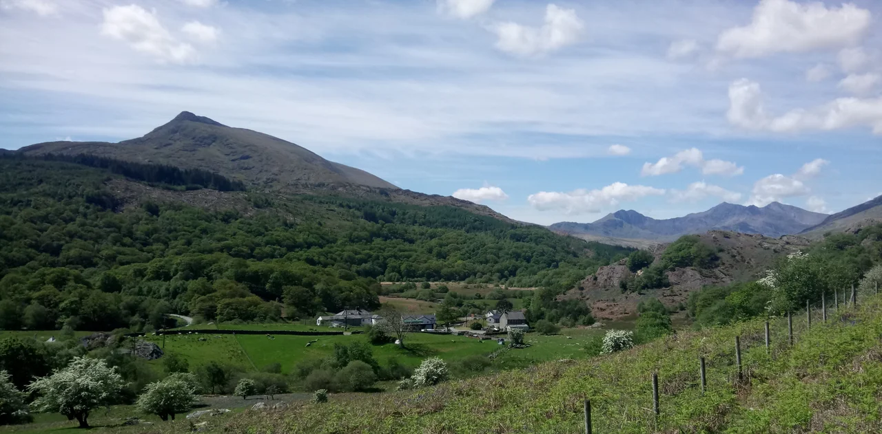 Moel siabod mountain in wales and snowdon horseshoe