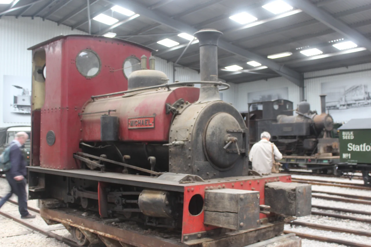 Hunslet Engine Company 0-4-0ST locomotive works no. 1709 of 1932, former Dinorwic Quarry MICHAEL, at Statfold Barn Railway (England) roundhouse