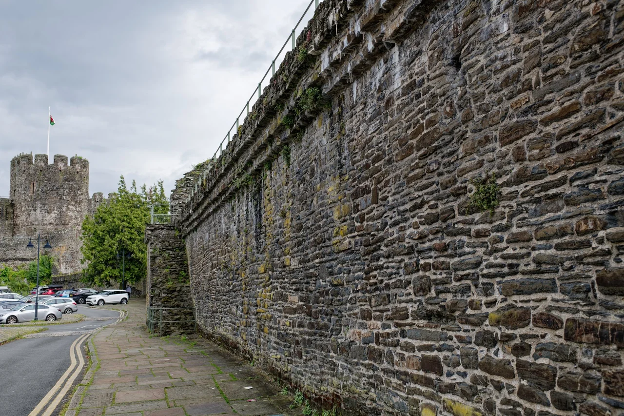 Conwy Town Walls The south western section.