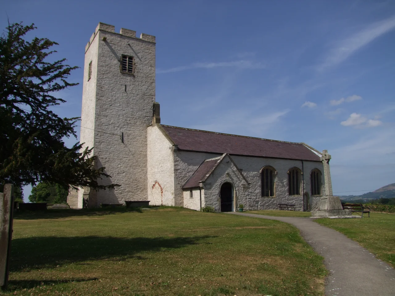 This church is located beside the Whitchurch Road, Denbigh
