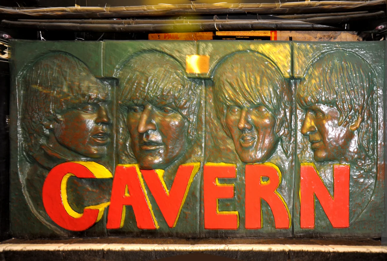 A huge Beatles relief, now exhibited on Cavern Club (as of 2010), seems originally an exhibit of the Cavern Mecca Beatles Museum in early 1980s.
References
Philip Battle. "The other side of the coin…..A tribute to John Lennon and an interview with Jim Hughes (Manager of the Cavern Mecca and organiser of John Lennon Statue Appeal Fund)". BREAKOUT (6): 22–23. — see relief on photograph of Cavern Mecca Beatles Museum c.1981.