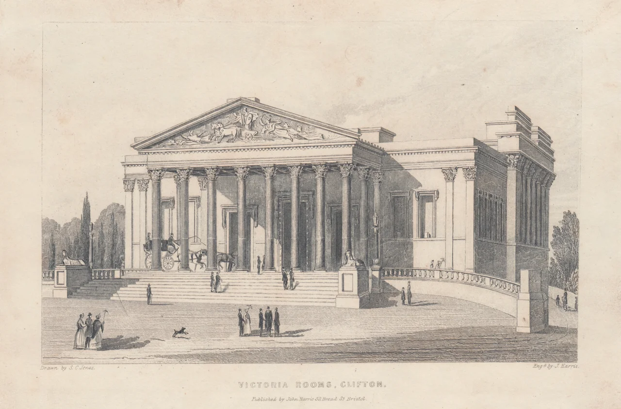 Print of Victoria Rooms, Bristol, completed 1842