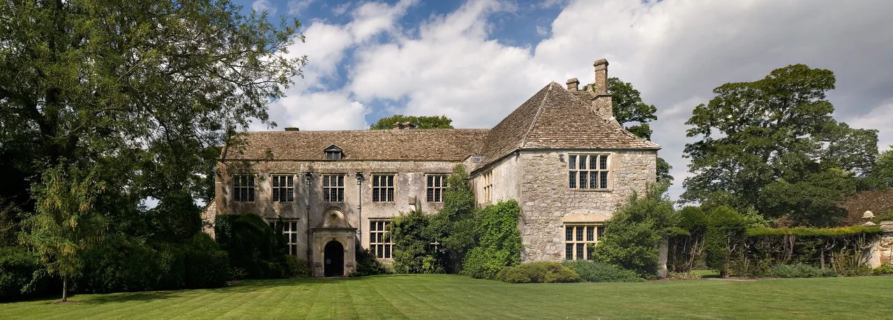 View of Avebury Manor from the south on a sunny summer day.