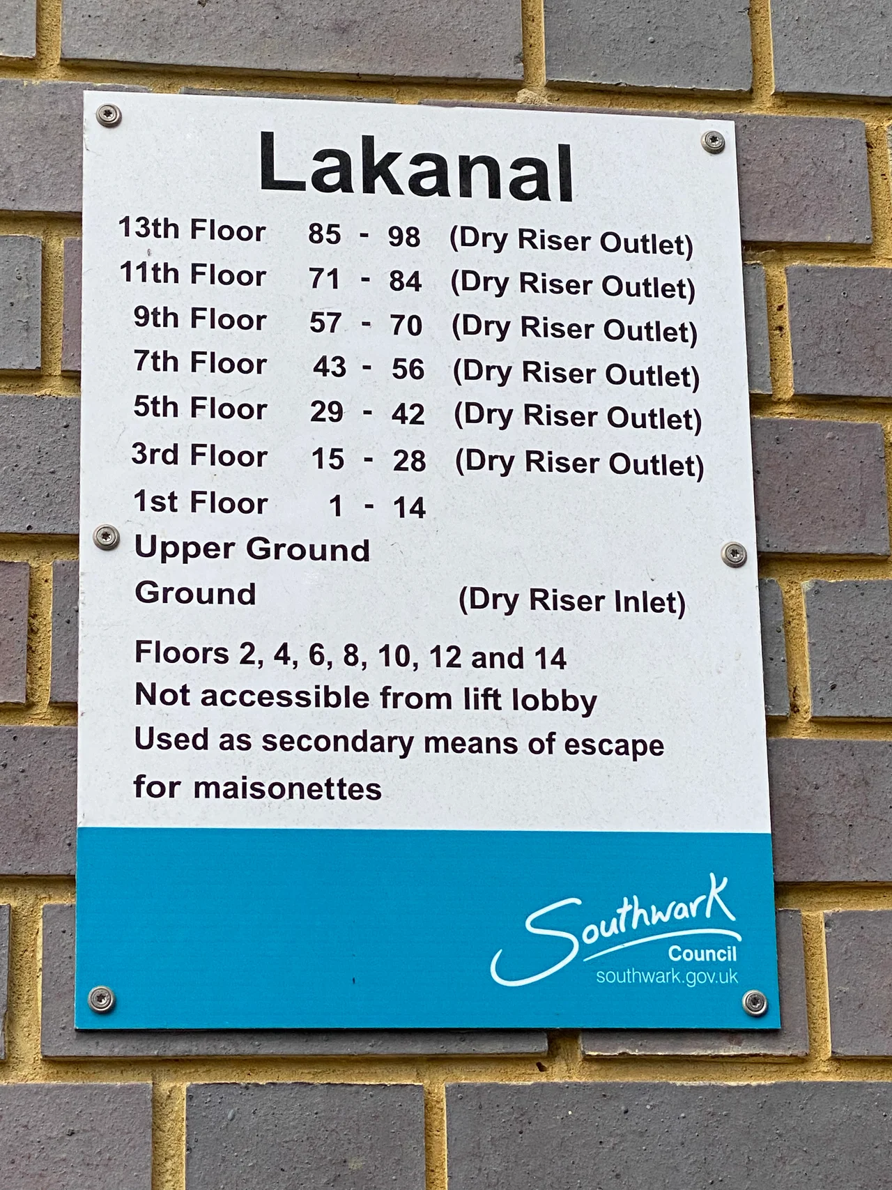 Lakanal House in the Sceaux Gardens estate in Southwark, site of a fire in 2009 that killed 6 people.