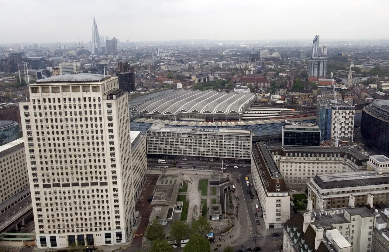 London Waterloo station and vicinity