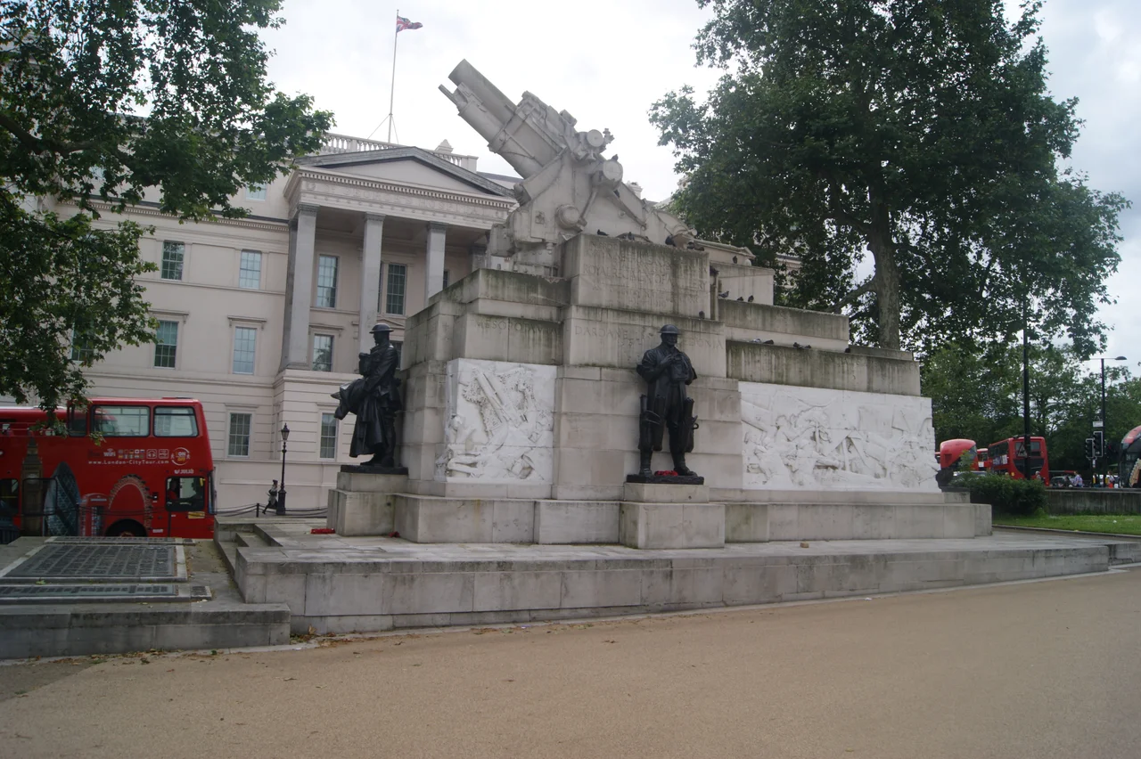 War memorial to the Royal Artillery, situated at Hyde Park Corner, London