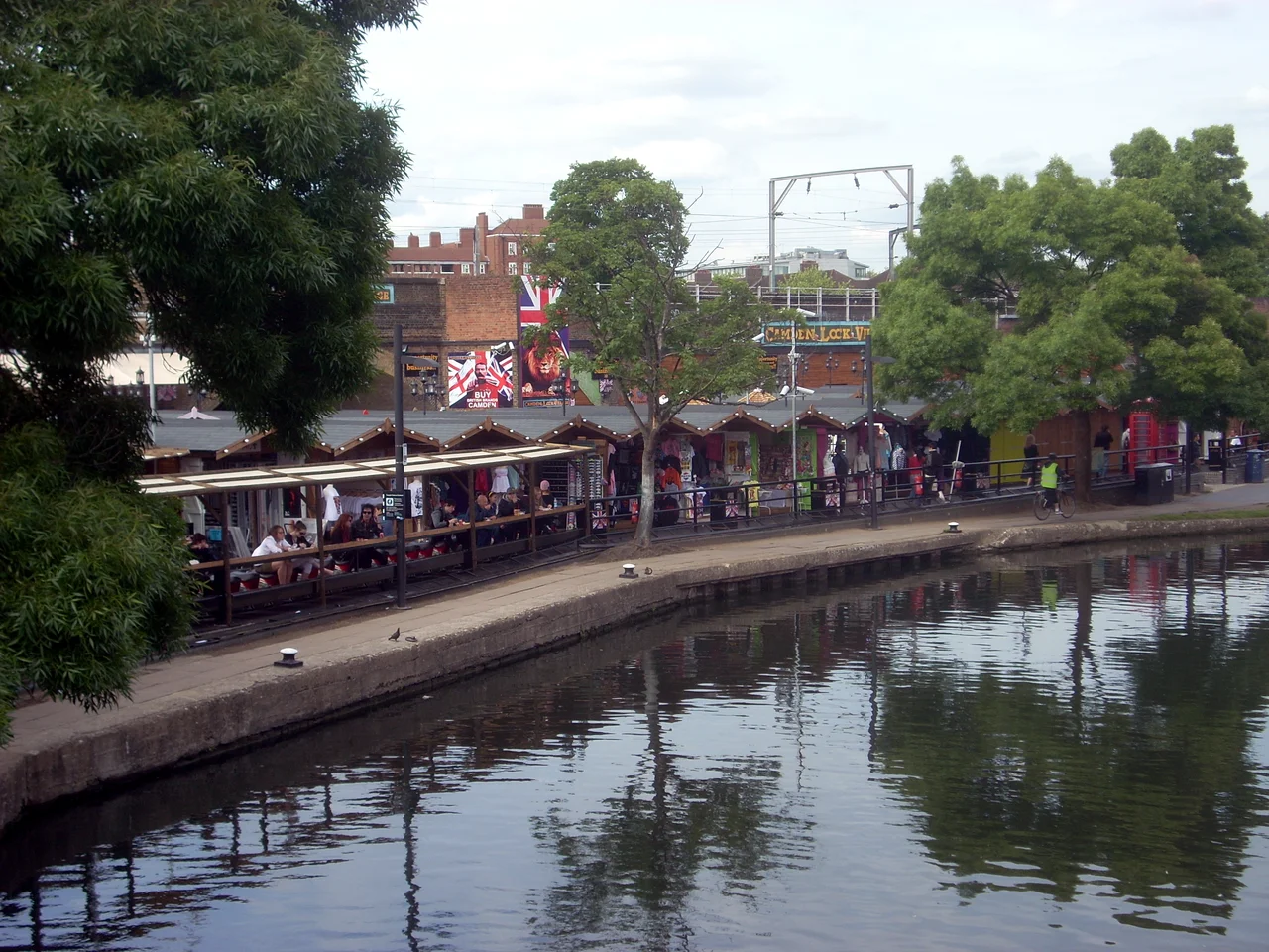 Camden canal market from the bridge over regent's canal 2009