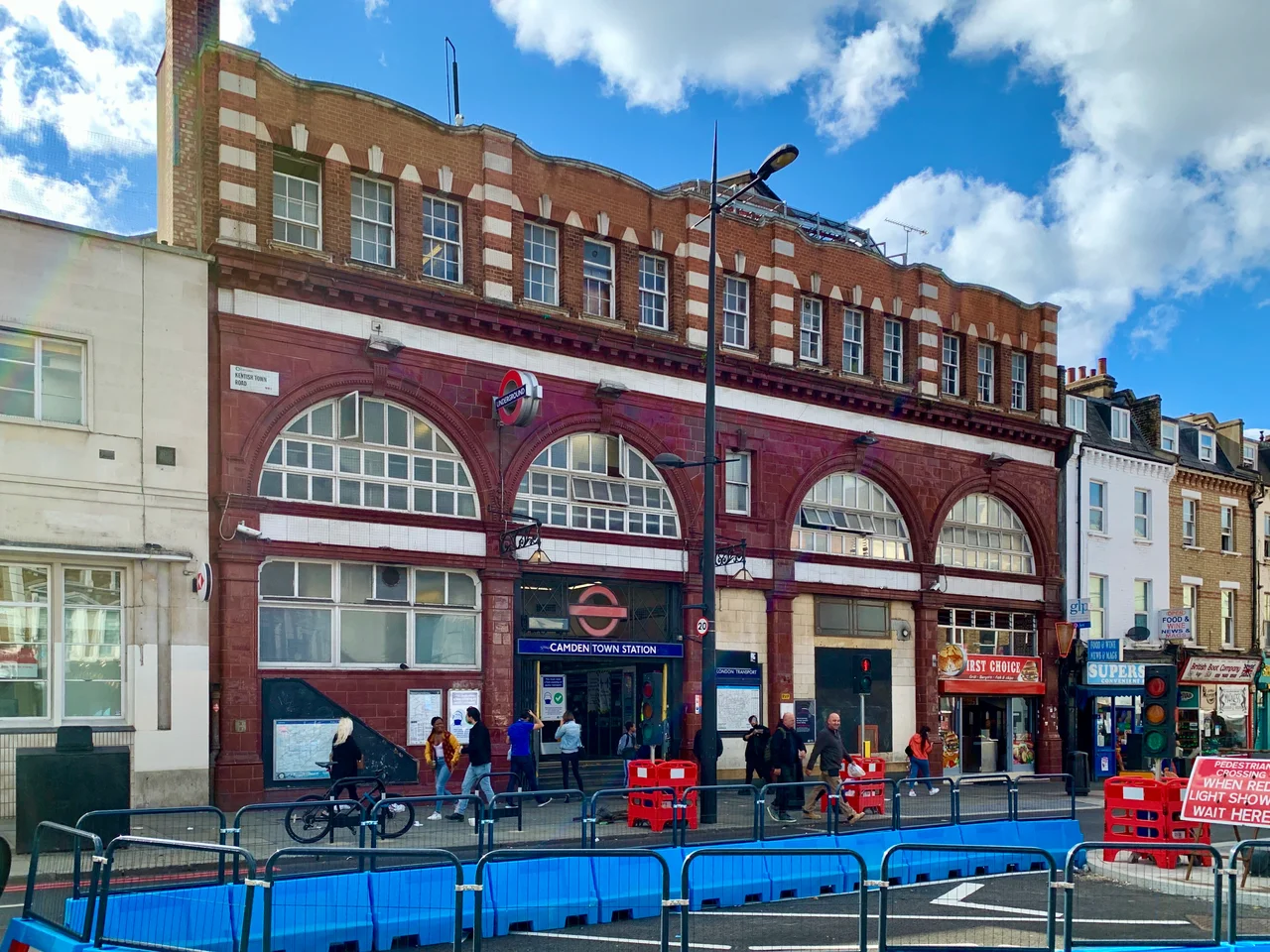 Side view of the eastern side of the entrance building to Camden Town tube station
Taken during my Northern Line Tube Walk.