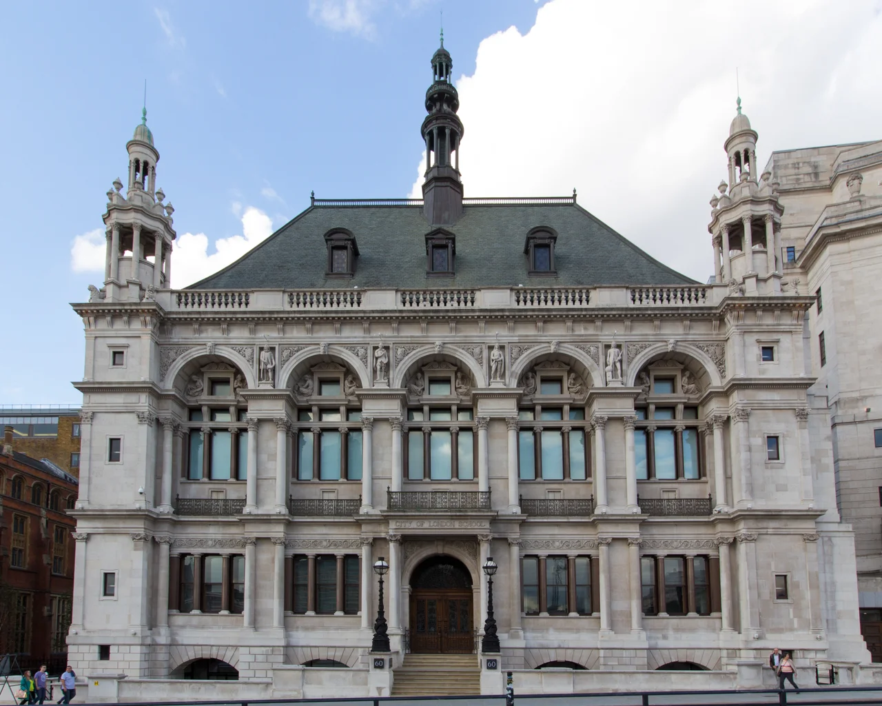 The old City of London School building, from 1883 to 1987. Now offices