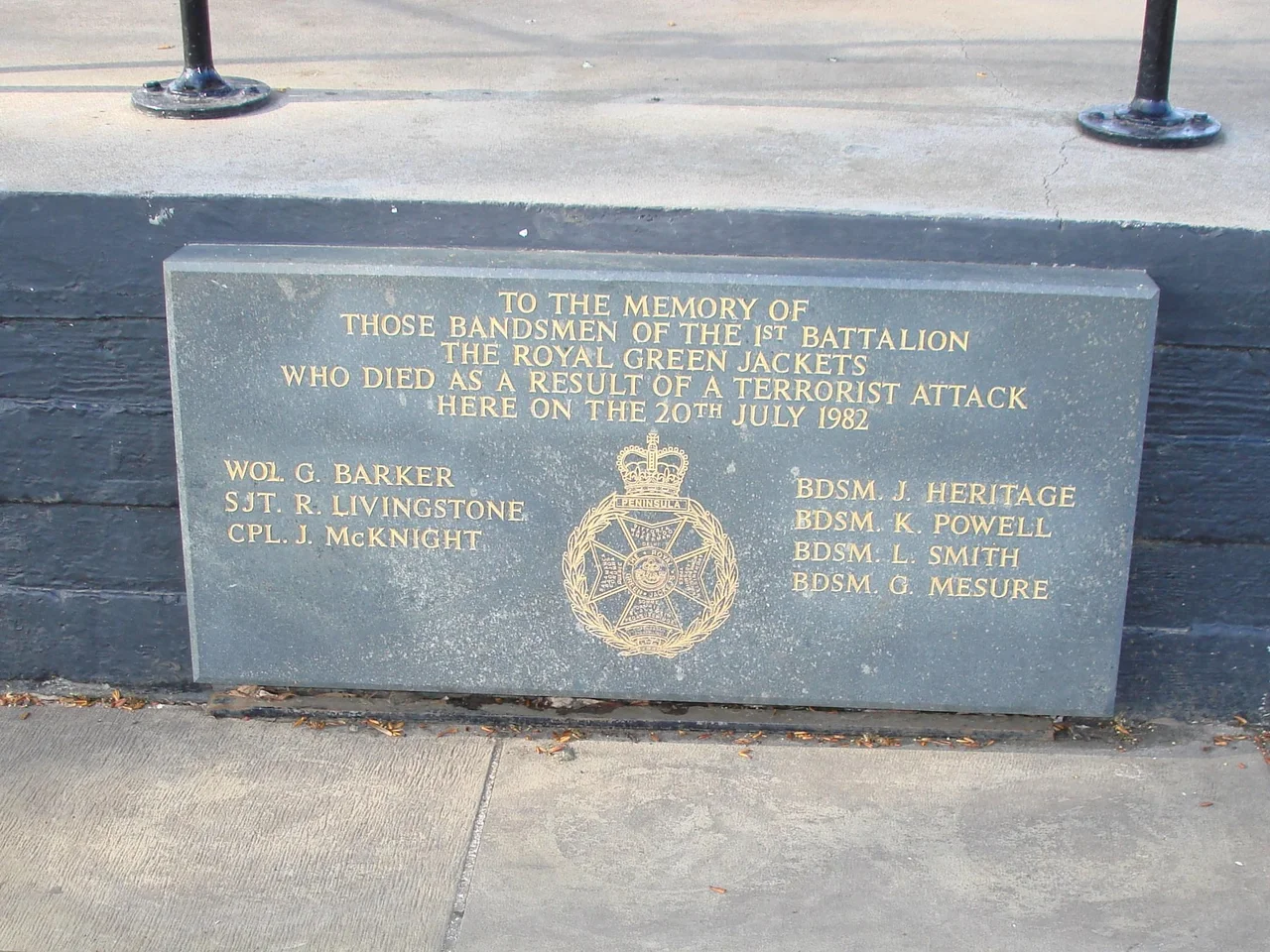 Regent's Park memorial sign