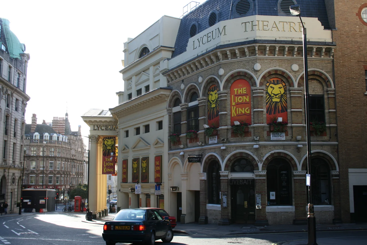 Side of Lyceum Theatre in London