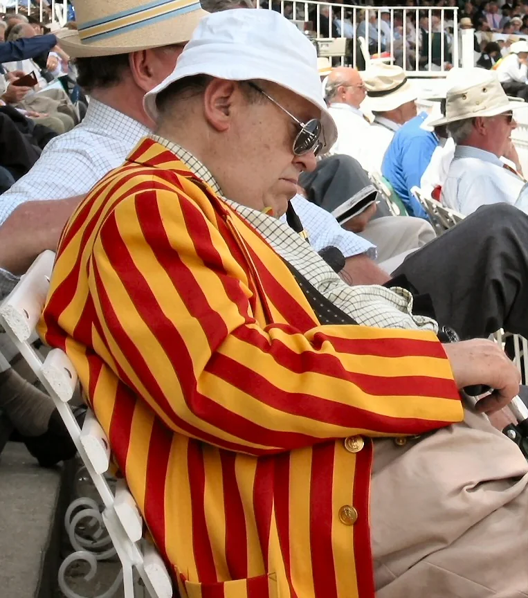MCC member at Lord's cricket ground in distinctive colours