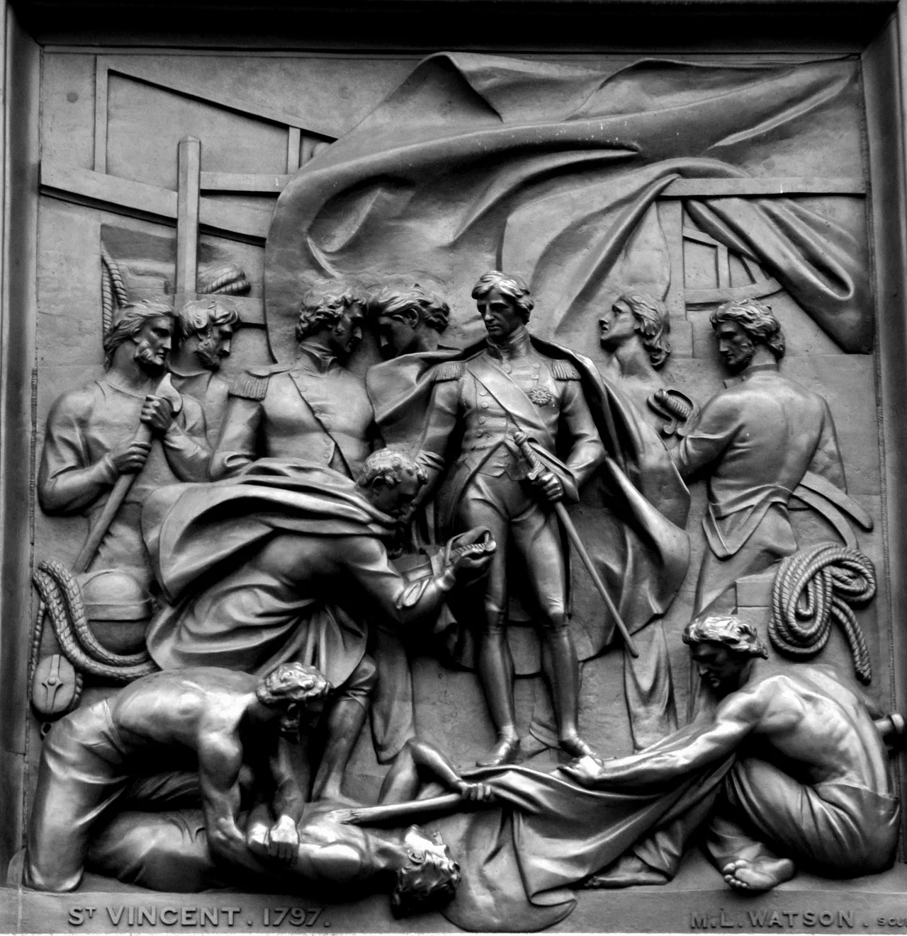Nelson's column - Battle of Cape St Vincent relief (Musgrave Watson)