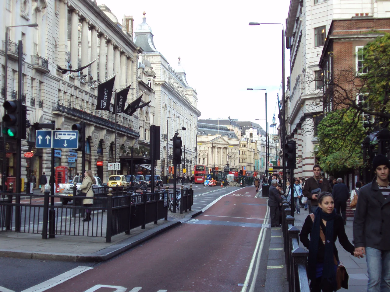 A4 road, Piccadilly, London.