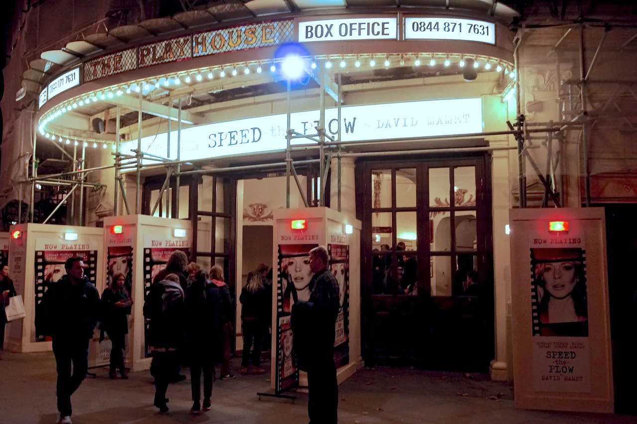 The second season of Royal Court Theatre's production of en:My Name Is Rachel Corrie at the en:Playhouse Theatre, London.  I, Kaihsu Tai, took the photograph on 2006-03-29, the second performance of the season.