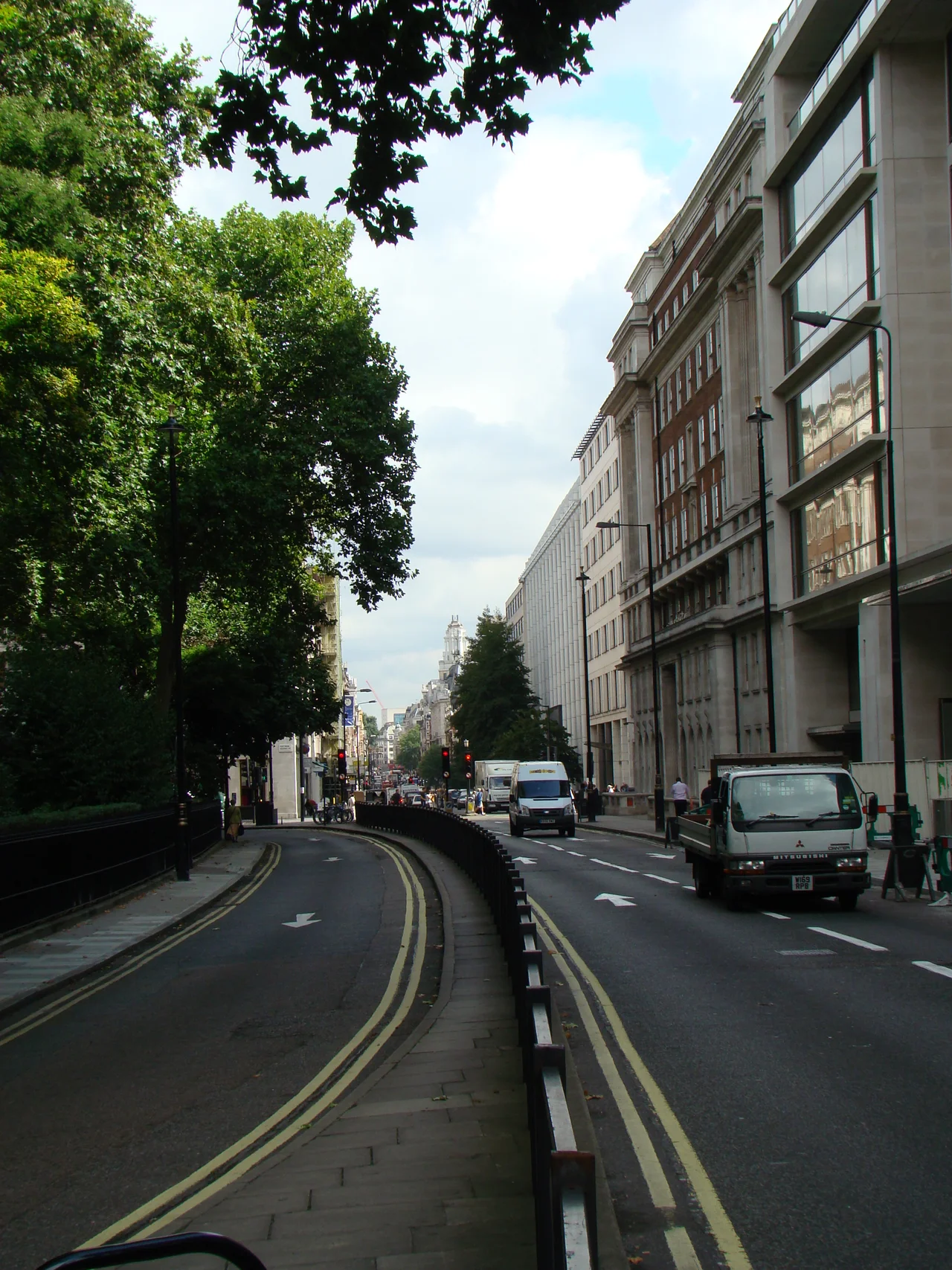 Portman Square, London, United Kingdom. One of two places where traffic appears to drive on the right in the UK.