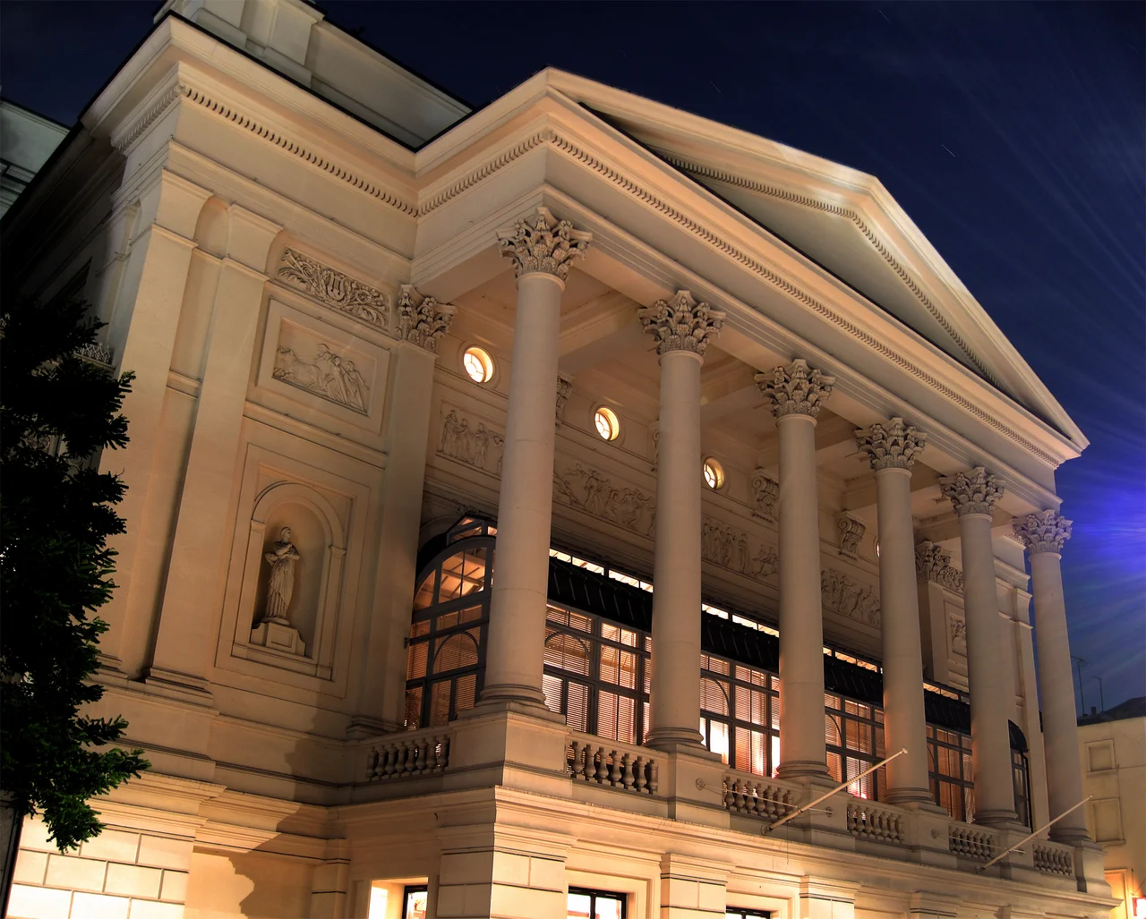The Royal Opera House in the London district of Covent Garden. The current building opened in 15 May 1858. It's the third building on the site, which serves the same purpose since the 1730s.