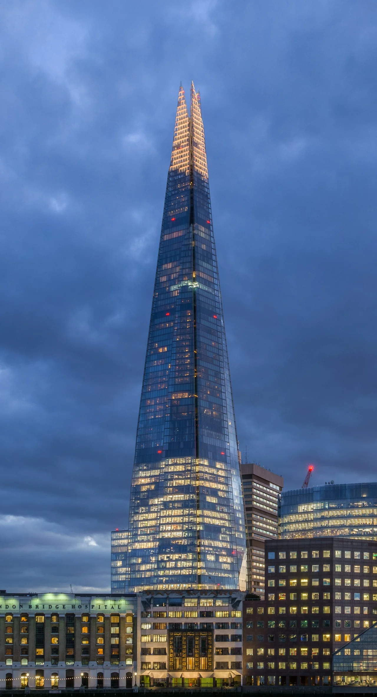 The Shard at sunset.