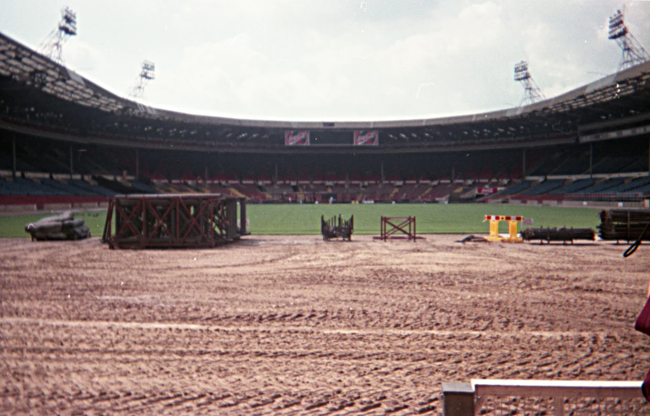Postcard depicting the Wembley Stadium in London.