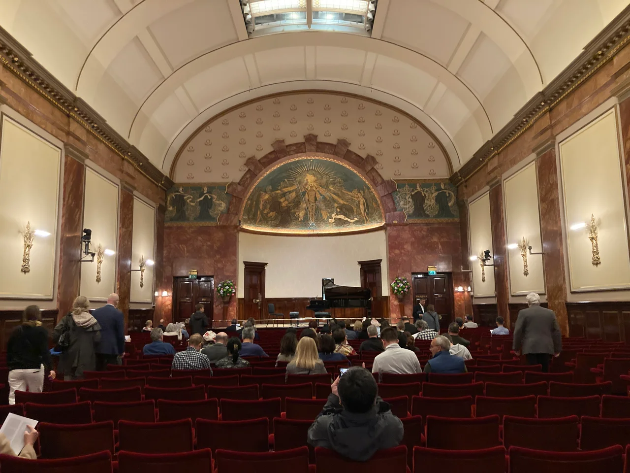 The interior of Wigmore Hall before a classical music concert