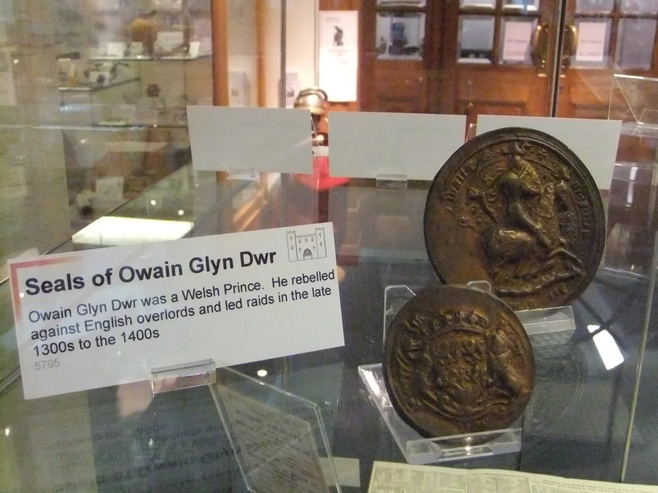 Seals of Owain Glyn Dwr. Photo taken at Hereford Museum and Art Gallery, England.