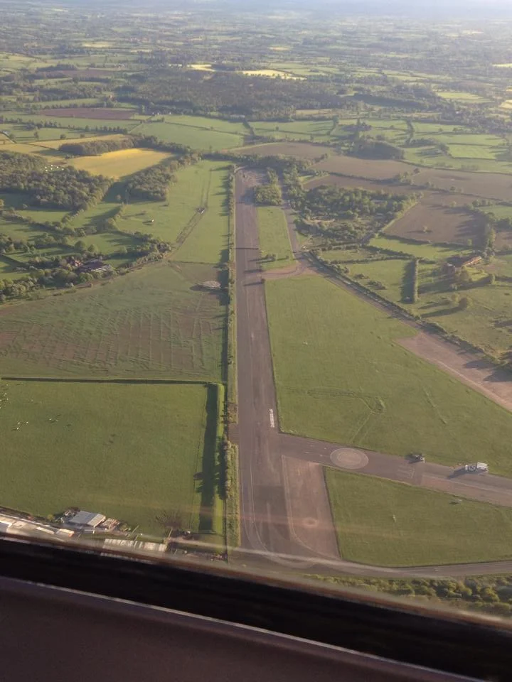 Aerial view of RAF Honiley, looking east to west.