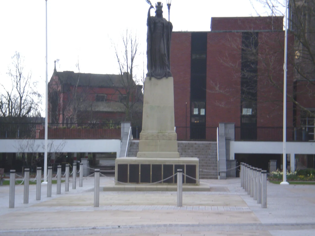 War Memorial, Crewe, Cheshire, UK. Moved to its' current location in 2006 after a local political crisis