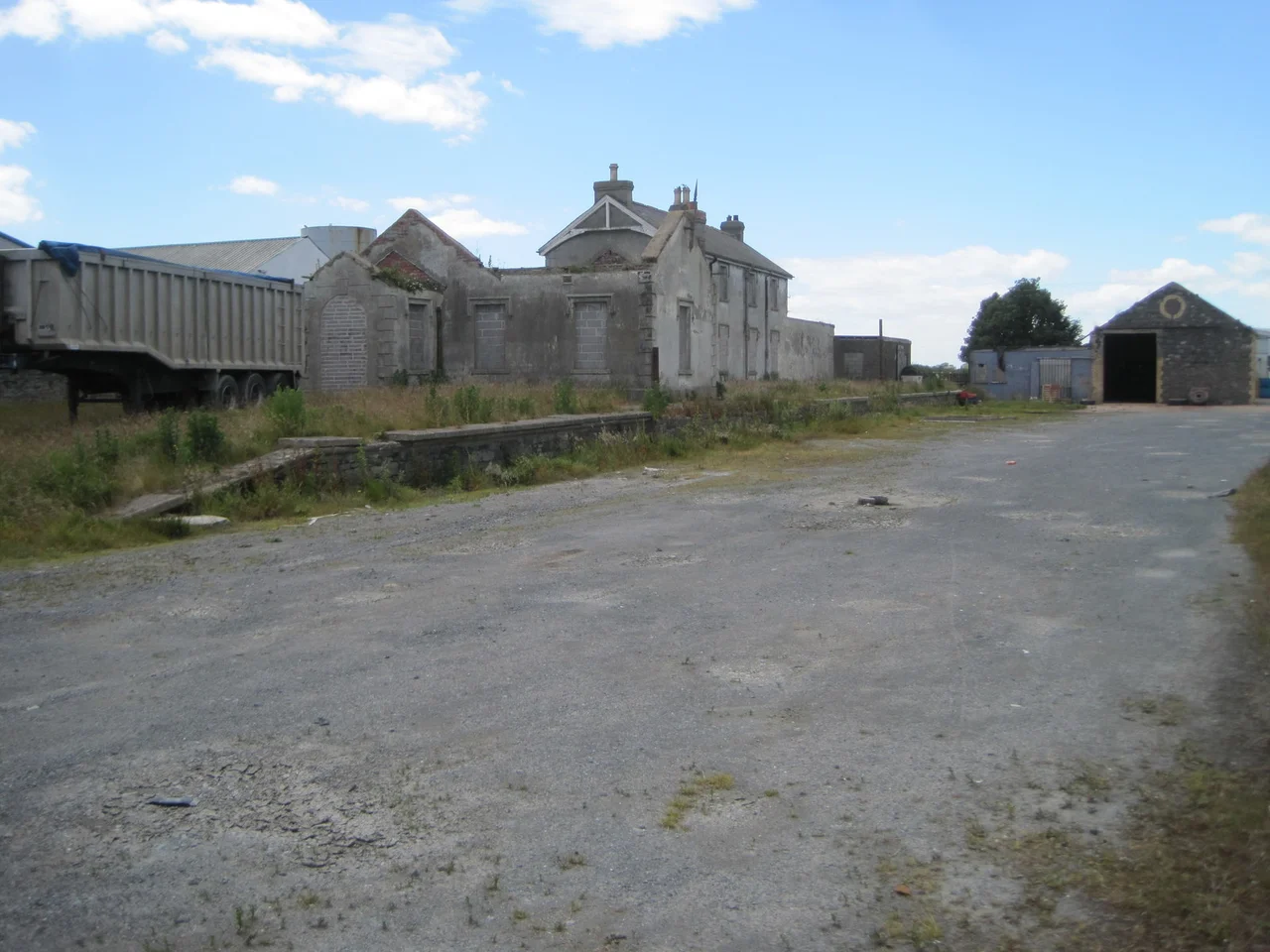 Ardglas railway station (site), County DownOpened in 1892 as the terminus of the Belfast & County Down Railway's line from Downpatrick, this station closed in 1950.
View west from near the former buffers.