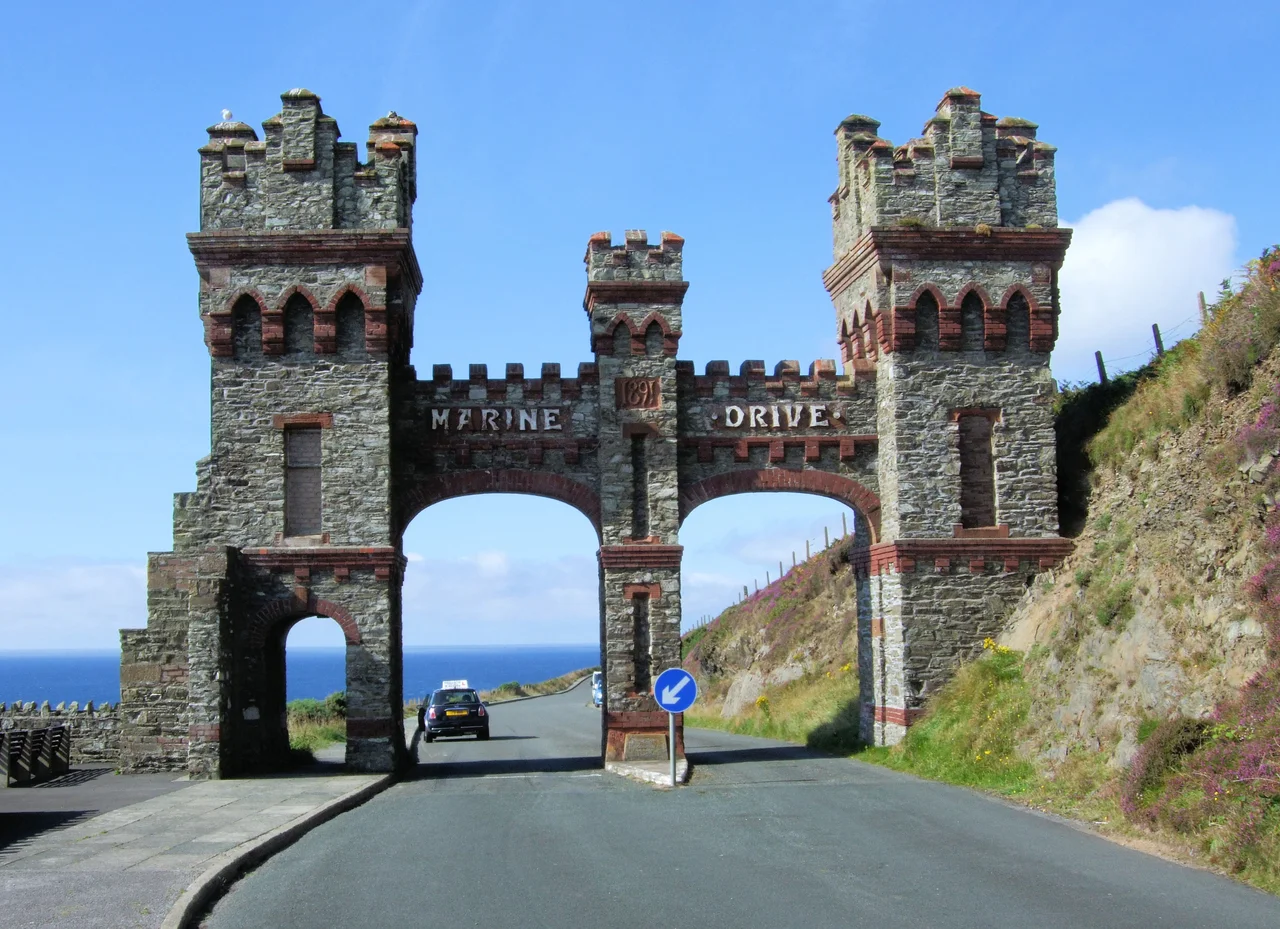 Marine Drive was a toll road, and the impressive arched gateway was the toll gate.