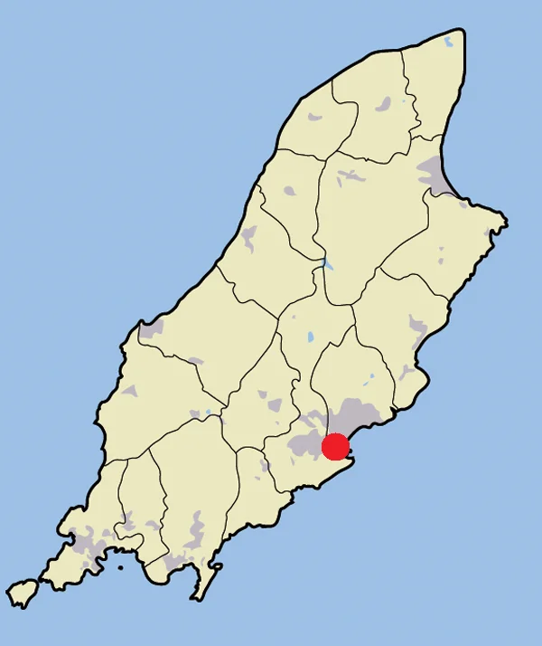 Location of Douglas on the Isle of Man
