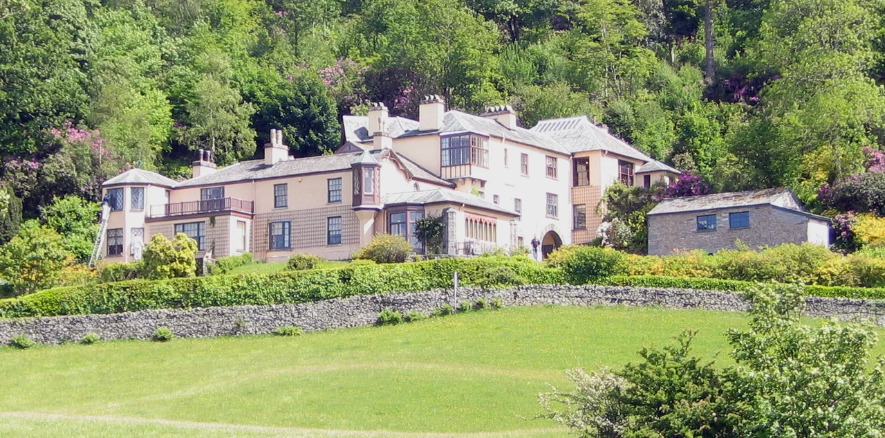 Brantwood House overlooking Coniston Water, taken from the Gondola
