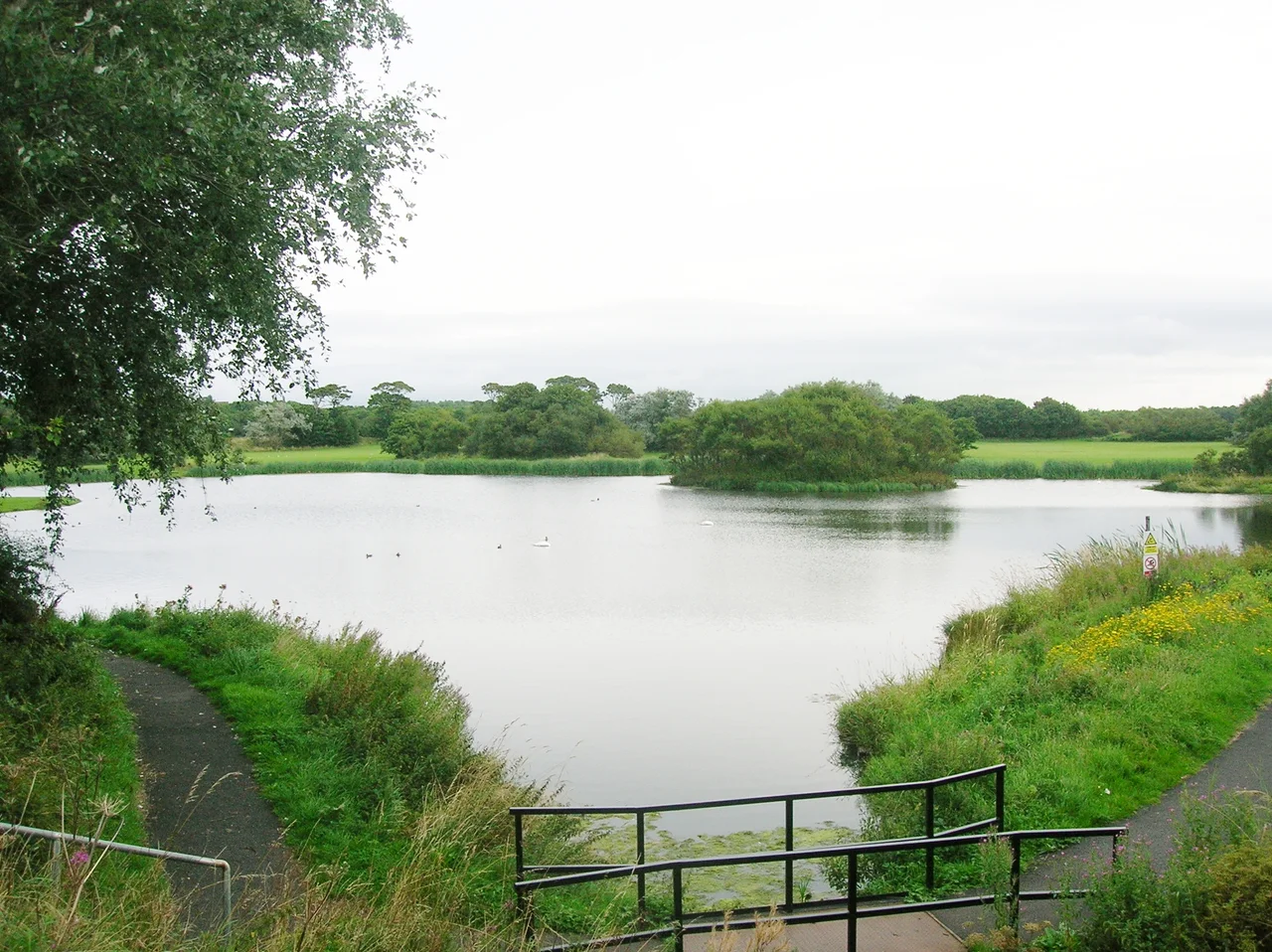 Ardeer Quarry - flooded. View from the pumping station. Stevenston, North Ayrshire, Scotland.