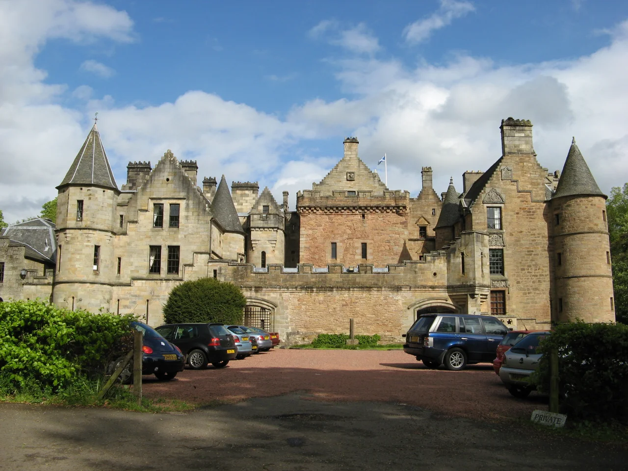 Dalzell House, Motherwell, Scotland. 15th century tower house with 17th and 19th century additions.